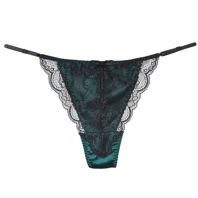 Silk Thong Panty with Pretty Flower Lace [FST09] - $32.99 : FreedomSilk,  Best Silk Pillowcases, Silk Sheets, Silk Pajamas For Women, Silk Nightgowns  Online Store