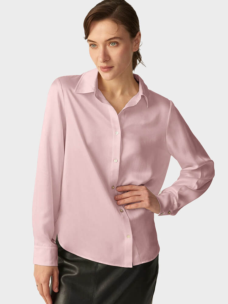 22 Momme Women Feminine Tie Neck Sleeveless Silk Shirts [SC004