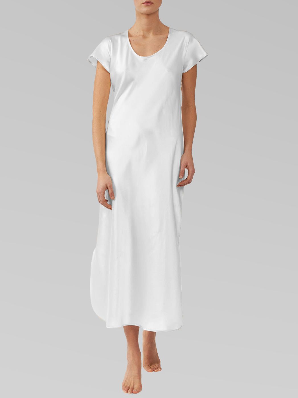 19 Momme Short Sleeve Silk Nightgown with Soft Lace Trim [FS095] - $149.00  : FreedomSilk, Best Silk Pillowcases, Silk Sheets, Silk Pajamas For Women, Silk  Nightgowns Online Store