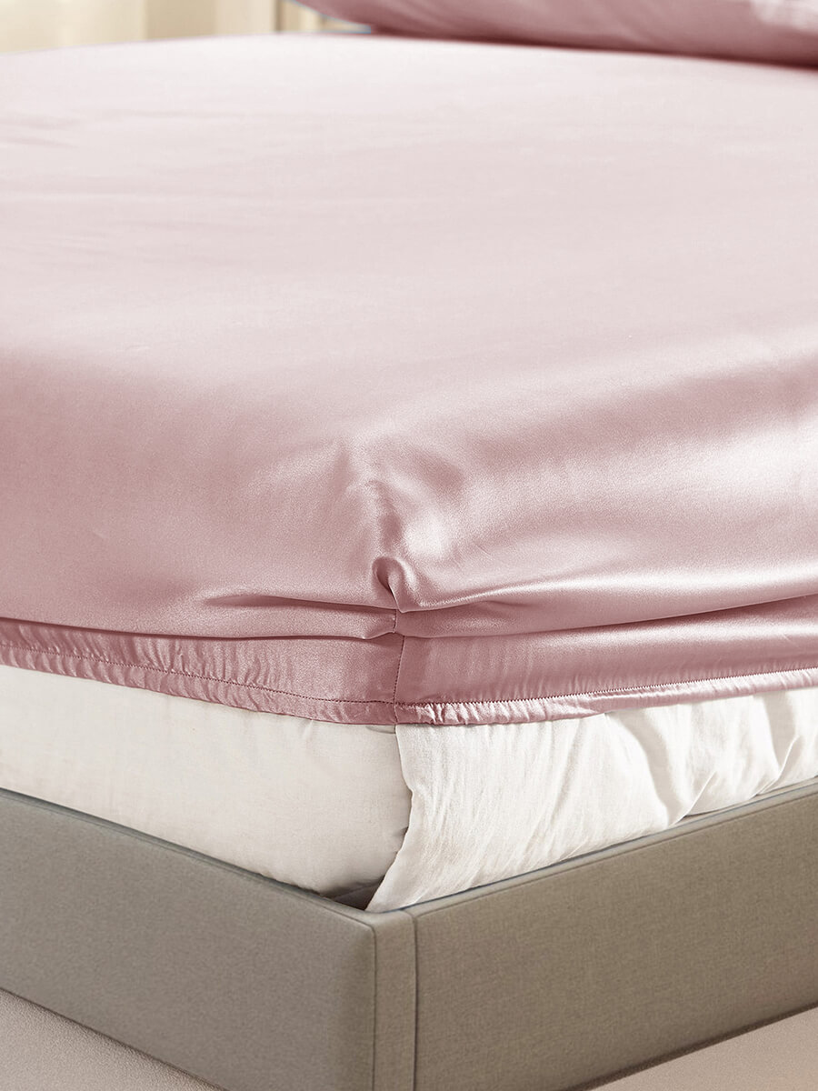 DVALA Sheet set, light pink, Queen - IKEA