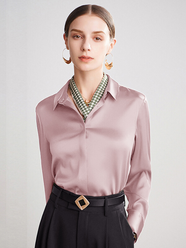 Women's Trendy Mulberry Silk Shirts & Blouses - SILKSILKY CA – CA