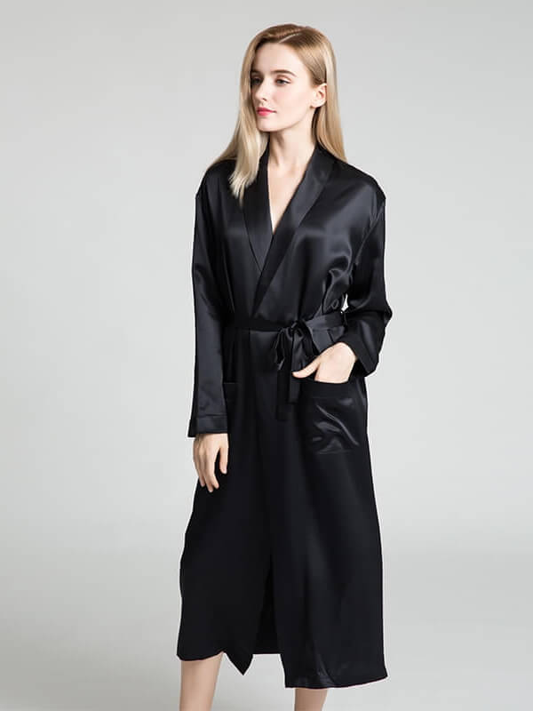 black silky robes