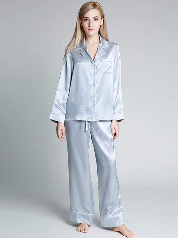 Custom 22 Momme 100% Mulberry 6A Grade Silk Pajamas Set - China Printed  Pajamas Set and Custom Silk Pajamas Set price