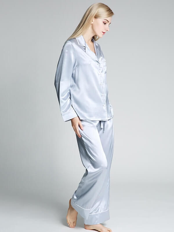 Custom 22 Momme 100% Mulberry 6A Grade Silk Pajamas Set - China Printed  Pajamas Set and Custom Silk Pajamas Set price