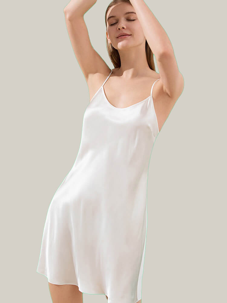 Double-Sided Silky Smooth Reversible Silk Chemise Double-Layered