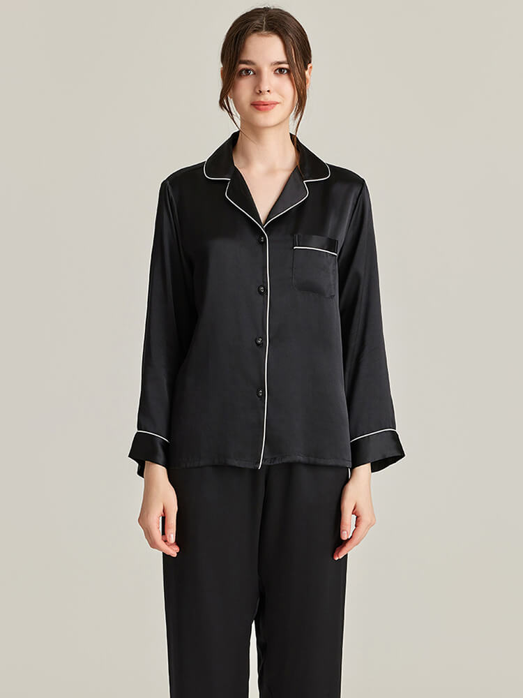 Double-Sided Silky Smooth Reversible Silk Pajamas Double-Layered