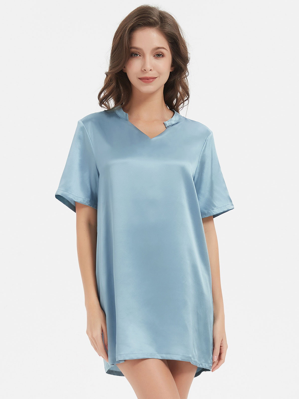 Short silk nightgown