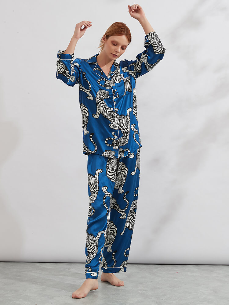 Silk Pajama Set, Women's Silk Loungewear & Sleepwear, 100% Mulberry Silk,  MOMOTAR
