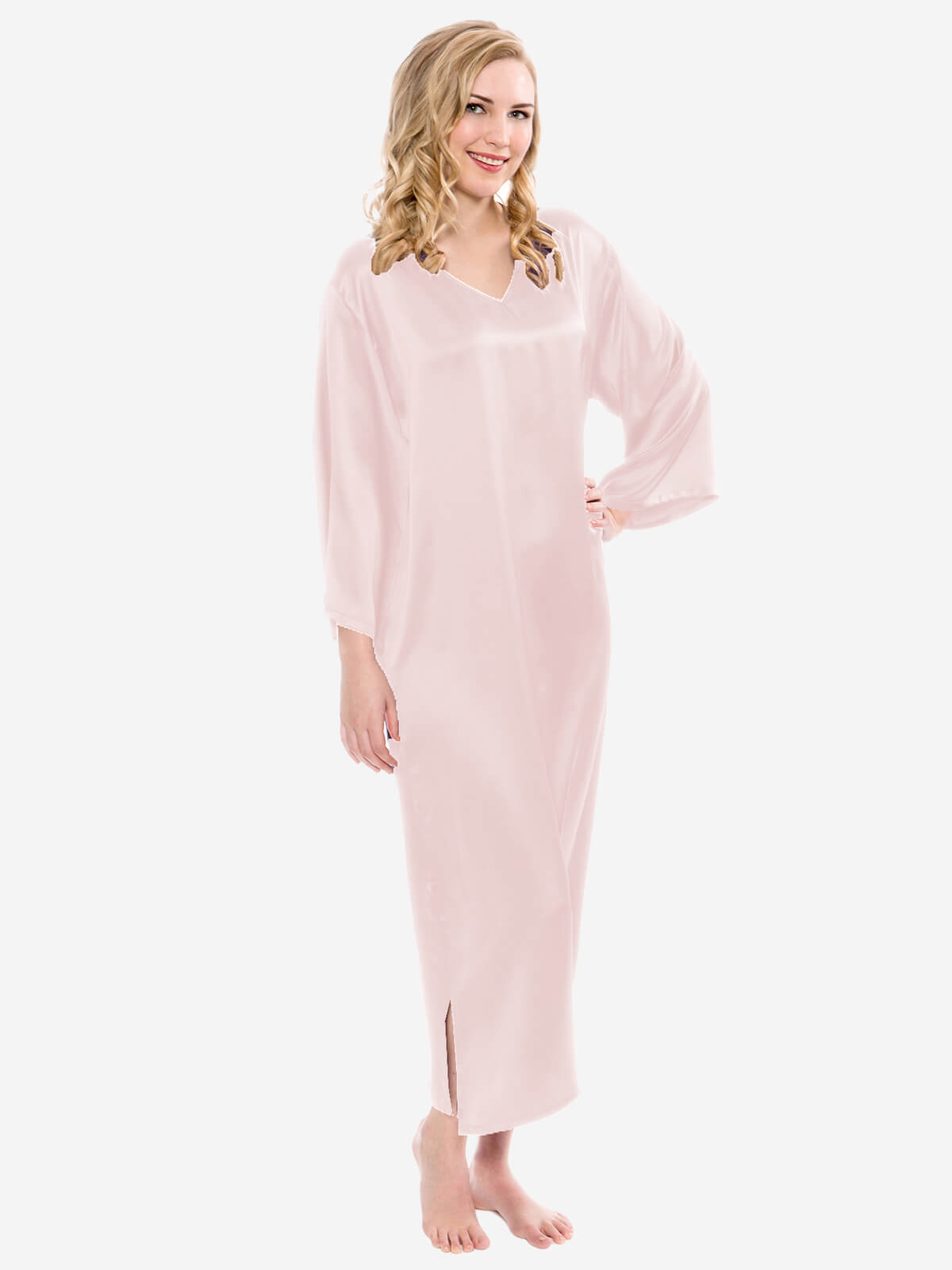 Womens Classic Pure Mulberry Silk Caftan [FS068] - $179.00 : FreedomSilk,  Best Silk Pillowcases, Silk Sheets, Silk Pajamas For Women, Silk Nightgowns  Online Store