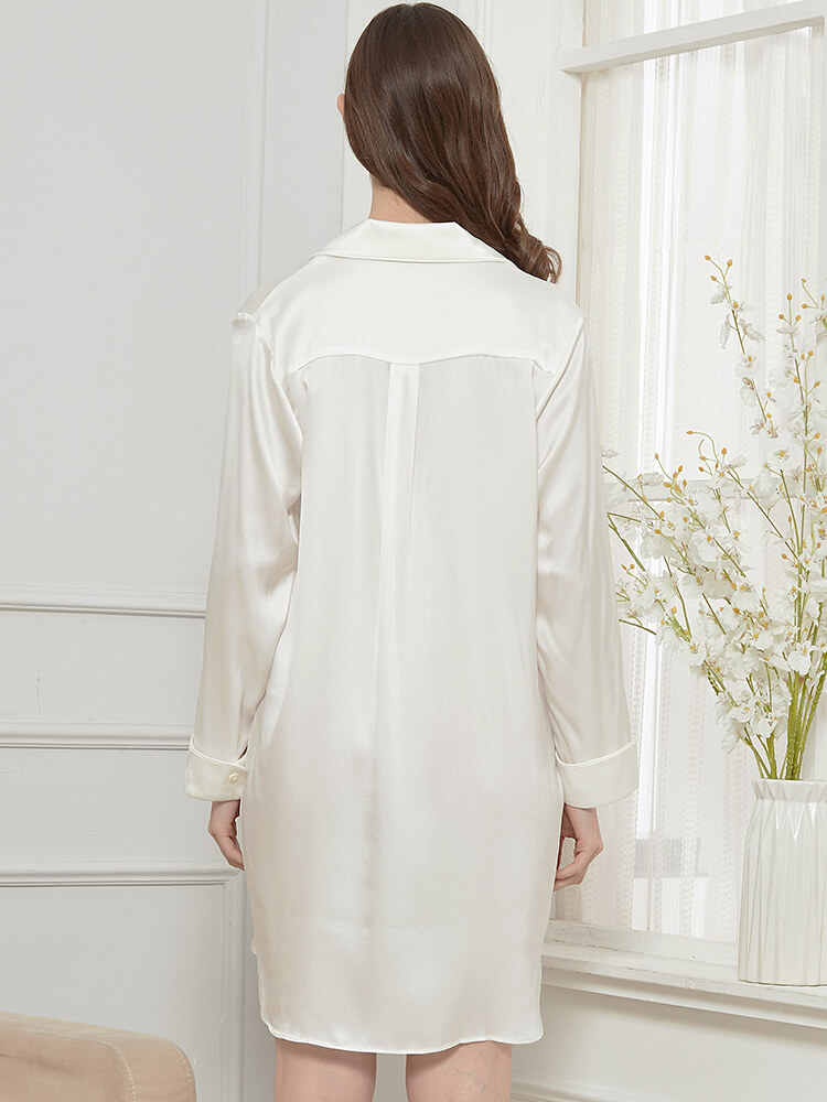 22 Momme Luxurious Long Sleeve Silk Nightshirt for Women [FS178] - $159.00  : FreedomSilk, Best Silk Pillowcases, Silk Sheets, Silk Pajamas For Women, Silk  Nightgowns Online Store