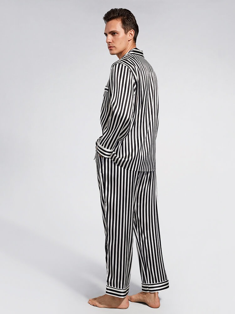 Louis Vuitton MENS Pajama Set - White LV Pattern Silk / Cotton