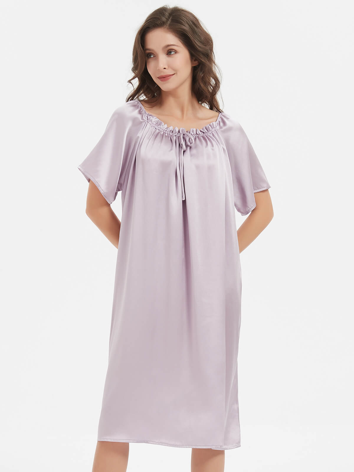 22 Momme Long & Close Fitting Silk Nightgown