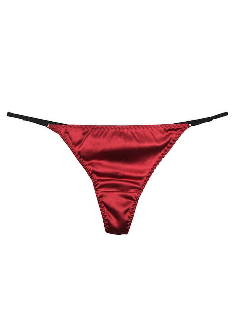 Women Panties Embroidery Satin Underwear Seamless G String Panties