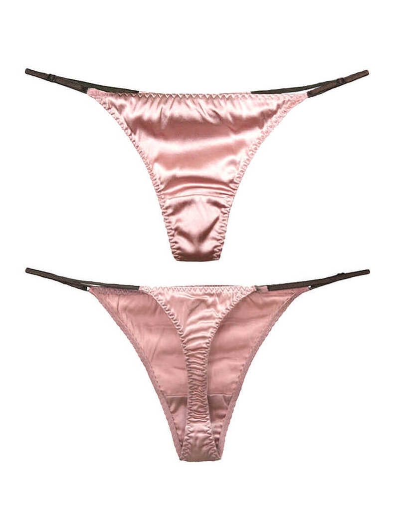 SilRiver Womens Silk G-String Thong Panties Satin T Back Lace Thong  Underwear : : Clothing, Shoes & Accessories