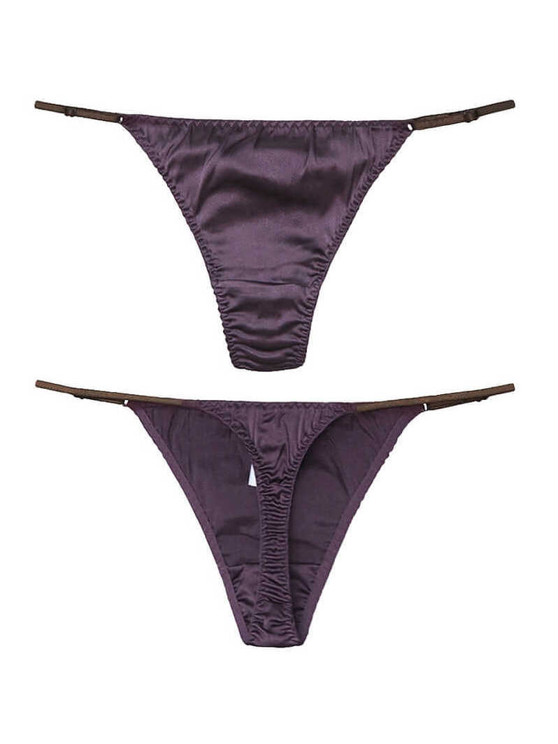 3 X Women 100% Silk Thong Panties G-string Briefs Underwear Lingerie  Classic