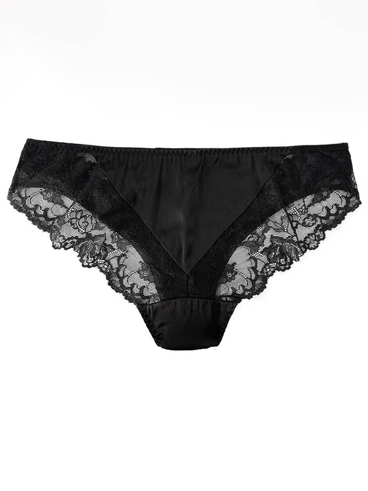 Women's Satin Thong Panties Soft Comfortable Frilly Thongs Ruffle