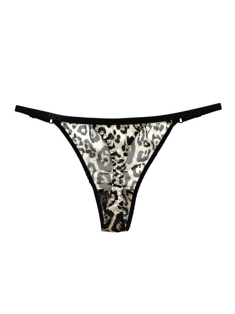 Leopard Printed Seamless Silk Thong Panty [FST07] - $36.99 : Freedomsilk
