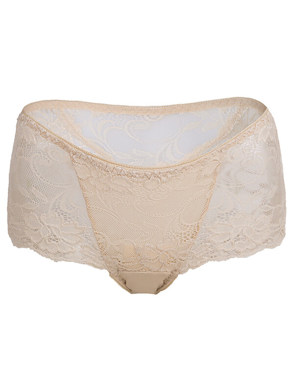 Women Silk Mesh Lace Knitted Underwear Briefs