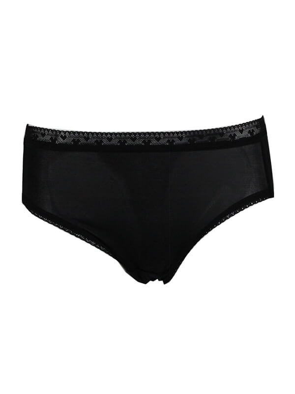 Women Summer Mid-Waist Silk Knitted Briefs Underwear