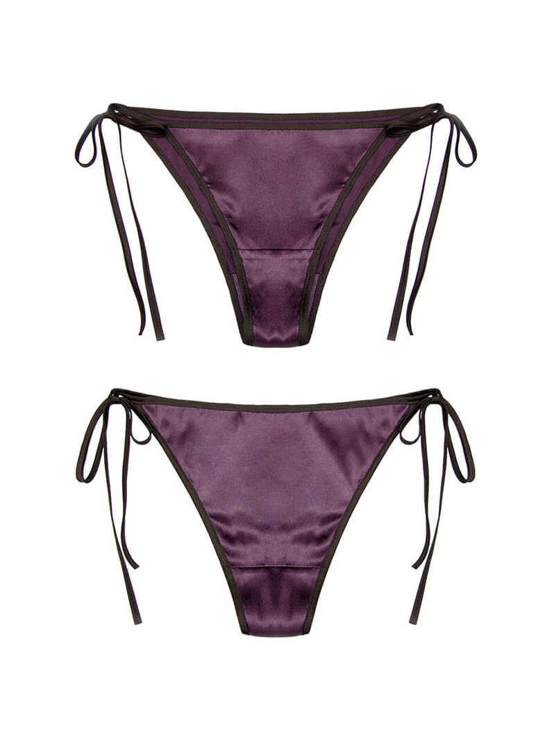 Electra Charmeuse Silk Thong (Royal Purple) – KAIMIN