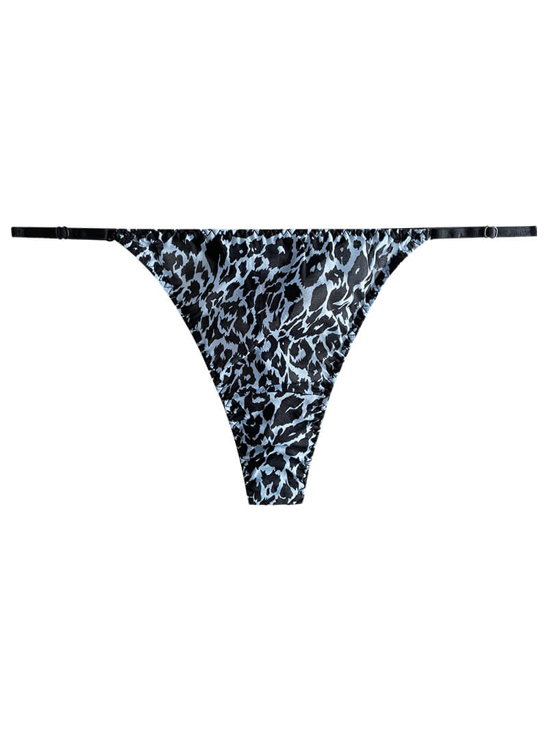 Cheetah Print Sexy Silk Thong Panties