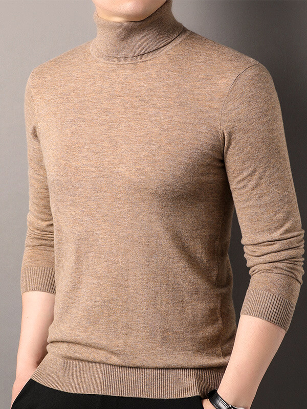 Men's Basic Pure Cashmere Turtleneck Sweater