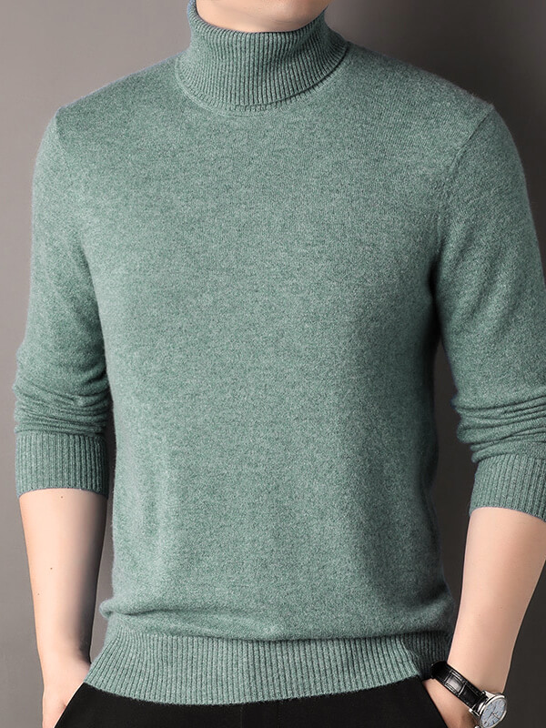 Men's Basic Pure Cashmere Turtleneck Sweater