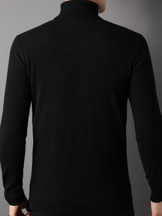 Men's Basic Pure Cashmere Turtleneck Sweater