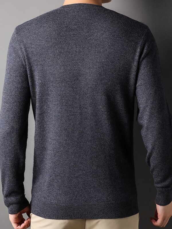 V-Neck Cashmere Pullover Sweater For Men