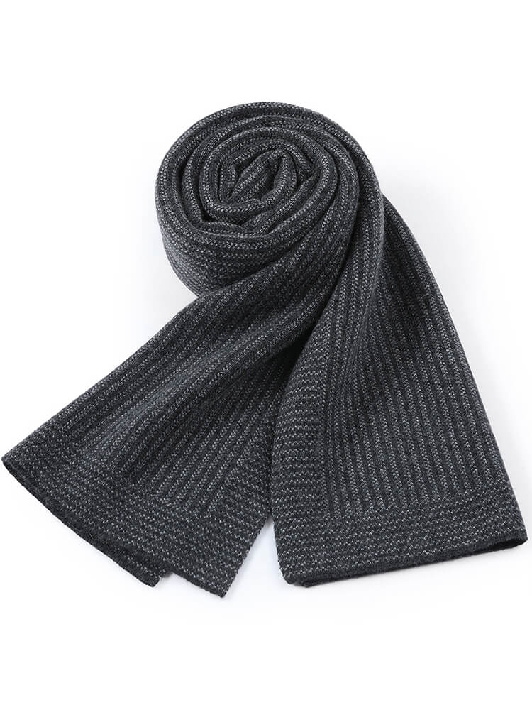 Men's Jacquard Long Cashmere Scarf